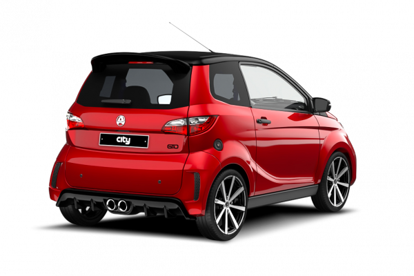 Brommobielen AIXAM City City GTO Parelmoer Rood 3/4 achter