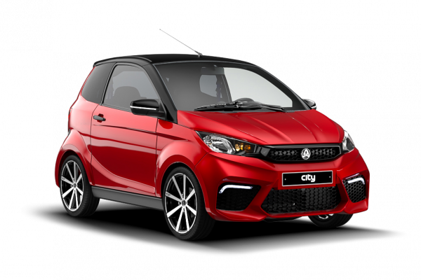 Brommobielen AIXAM City City GTO Parelmoer Rood 3/4 voor