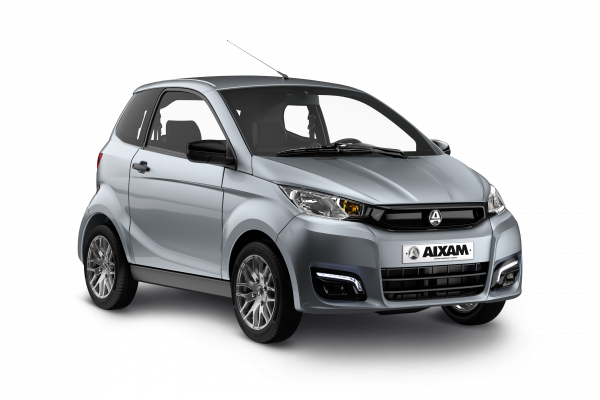 Brommobielen AIXAM City City Pack zilver 3/4 voor met lichtmetalen velgen