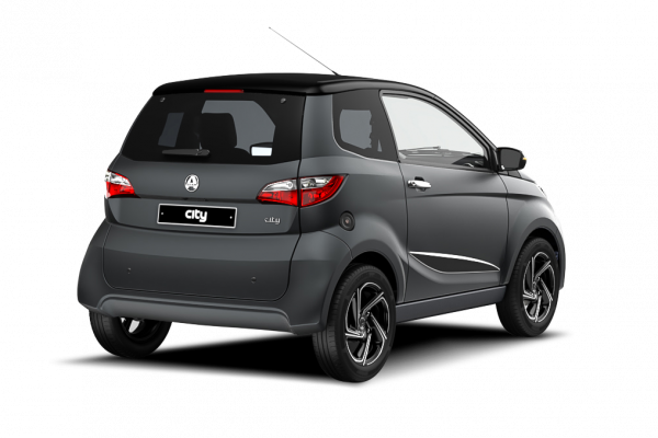Brommobielen AIXAM City City Premium Staalgrijs mat 3/4 achter
