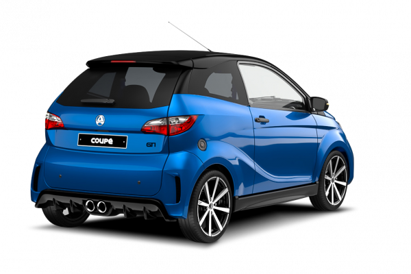 Brommobielen AIXAM Coupé Coupé Premium Saffier Blauw 3/4 achter