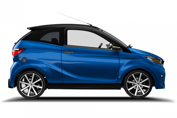 Brommobielen AIXAM Coupé eCoupé GTi Saffier blauw profiel