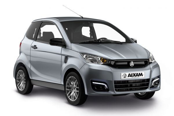 Brommobielen AIXAM e City eCity Pack zilver 3/4 voor met lichtmetalen velgen