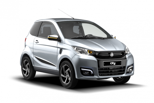 Brommobielen AIXAM e City eCity Premium Zilver 3/4 voor