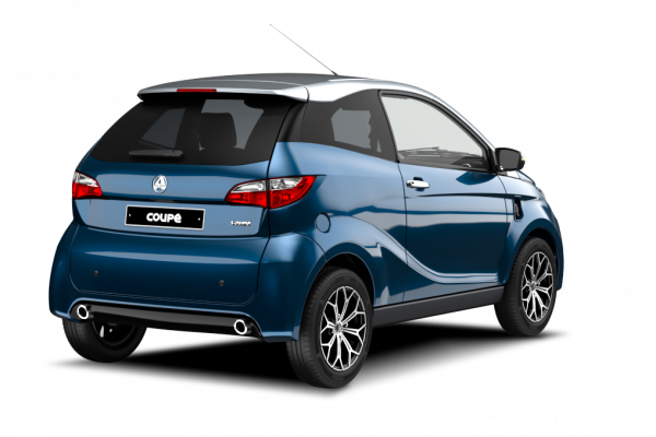 Brommobielen AIXAM e Coupé eCoupé Premium Marine Blauw 3/4 achter
