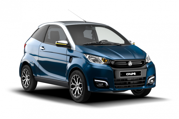 Brommobielen AIXAM e Coupé eCoupé Premium Marine Blauw 3/4 voor